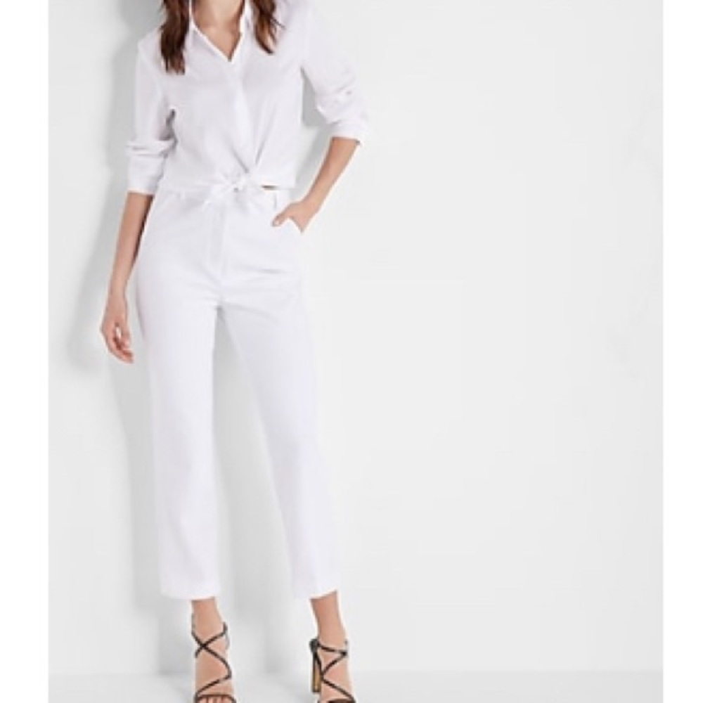 Express super high rise Straight Cropped Ankle Pants